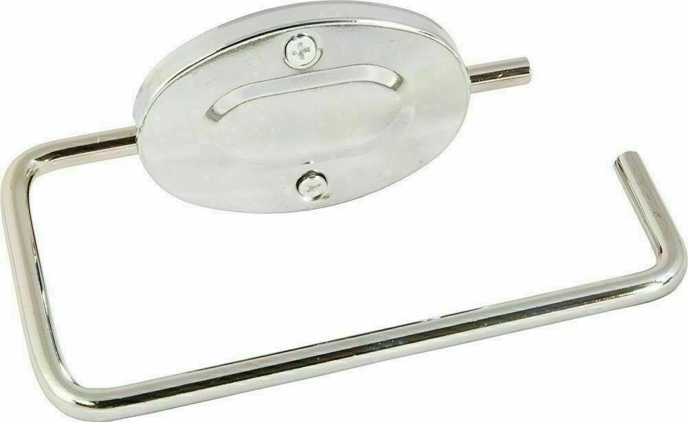 Chrome Wall-Mount Bathroom Toilet Roll Paper Holder Rack Included Screw Fitting