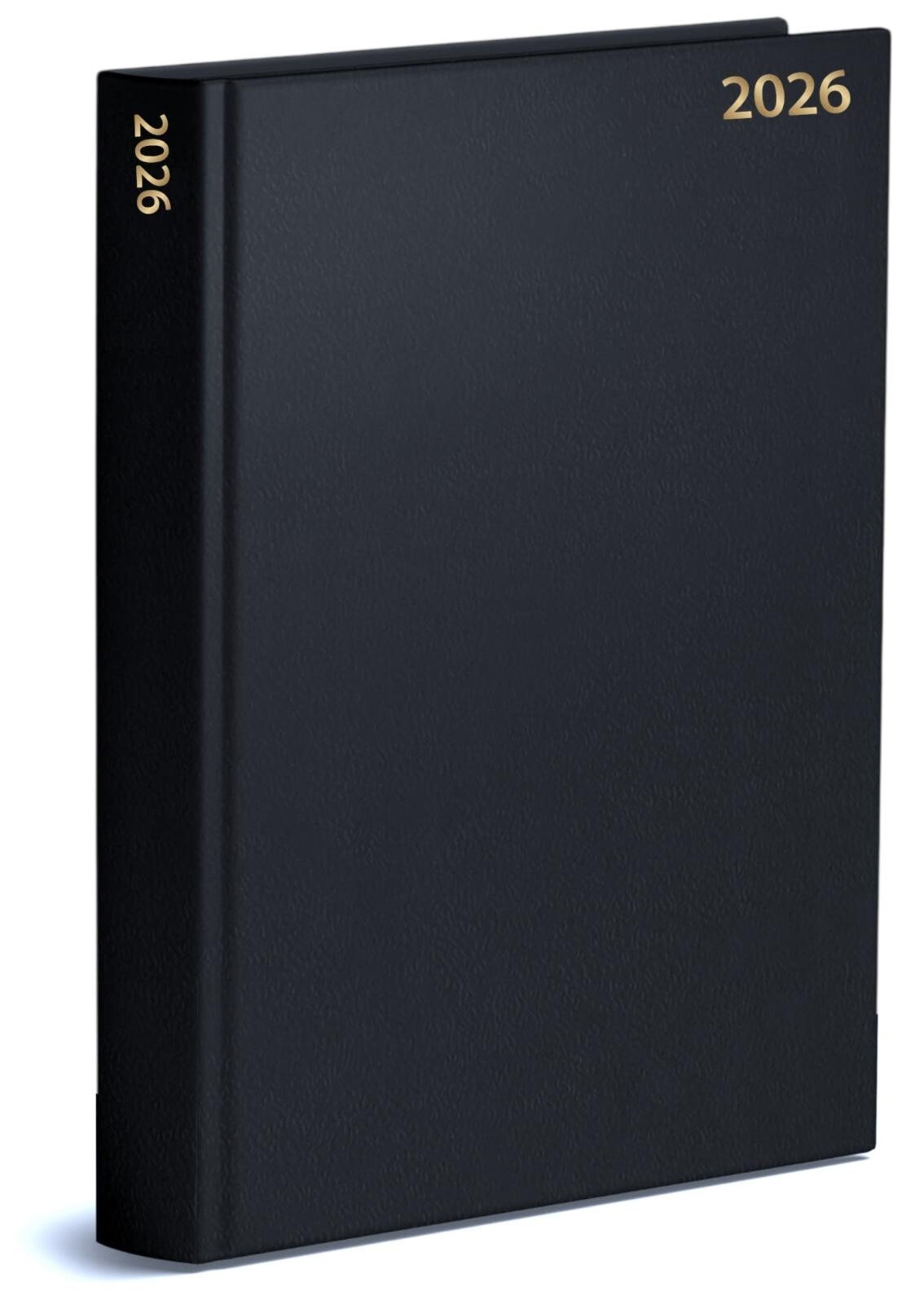 2026 A4/A5/A6 Day A page, Week To View Hard Backed Cover Yearly Desk Diary-Black
