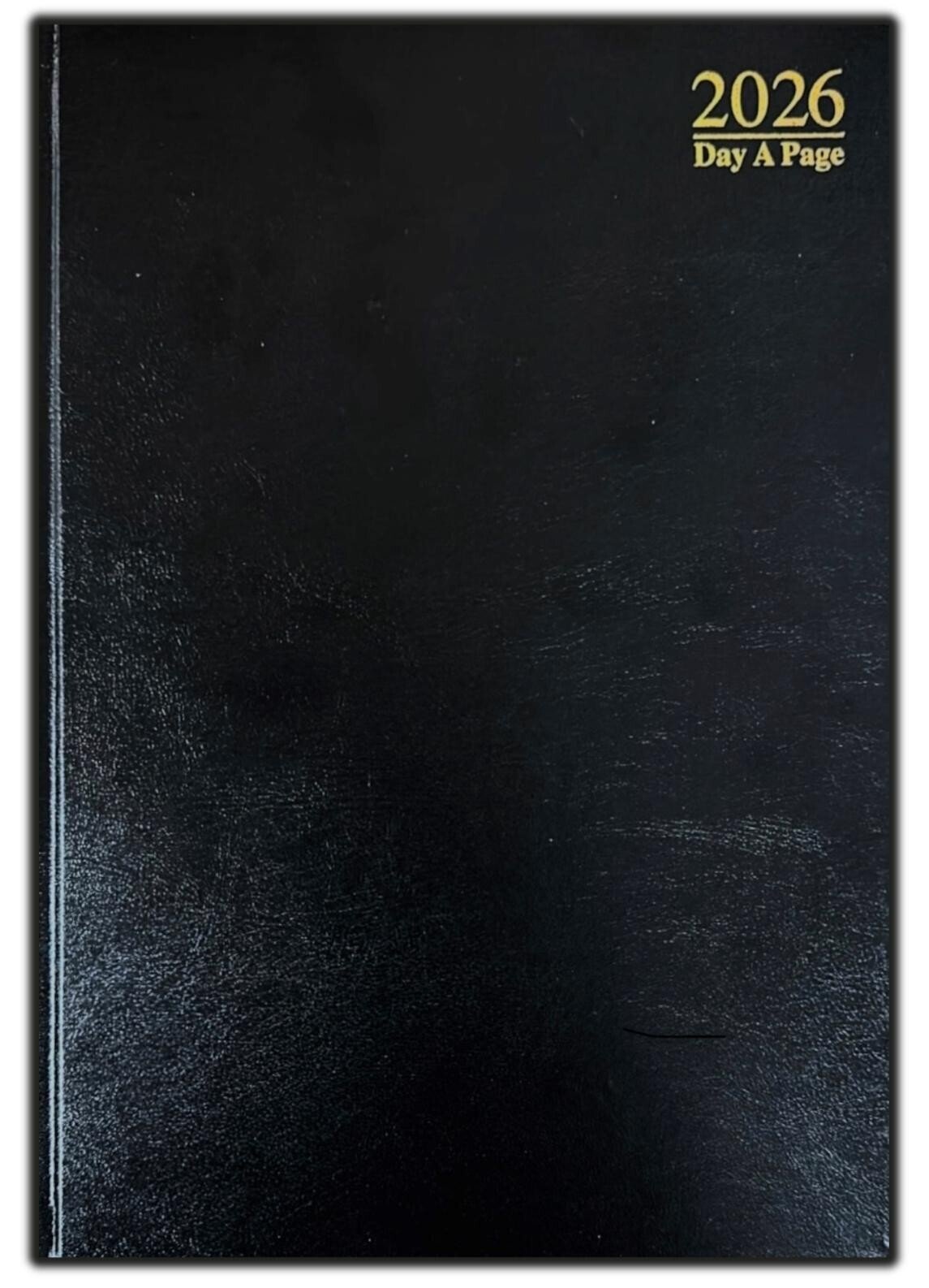 2026 A4/A5/A6 Day A page, Week To View Hard Backed Cover Yearly Desk Diary-Black