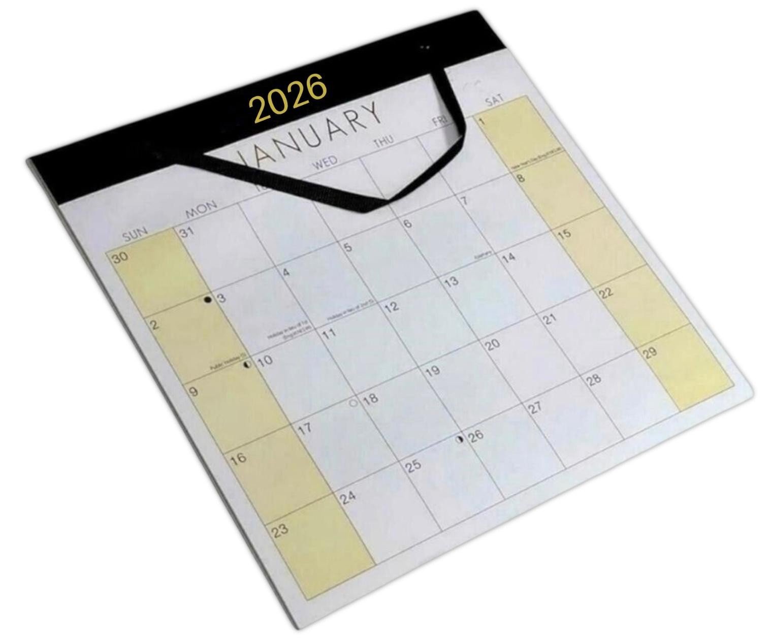 2026 MONTH TO VIEW MEDIUM PLANNER QUALITY CALENDER WALL RIBBON HANGING PLANNER