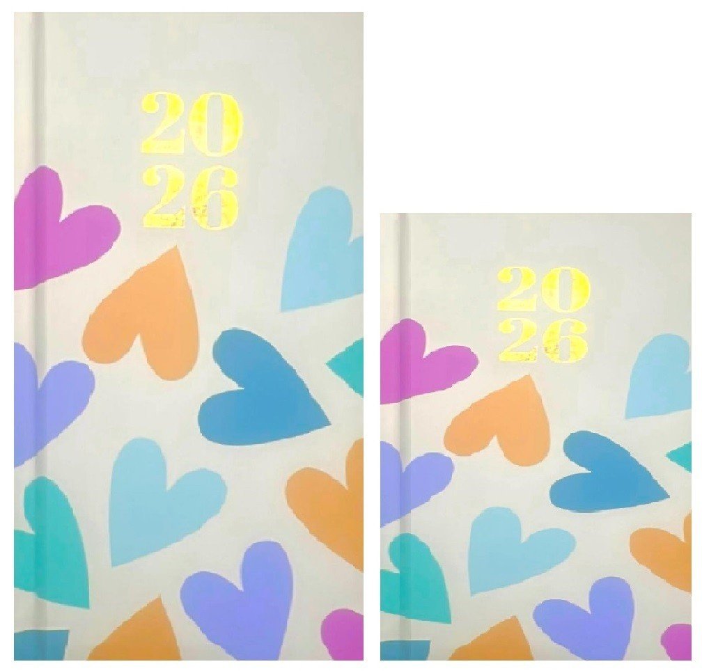 2026 DIARY POCKET SMALL / SLIM LINE METAL CORNER WEEK TO VIEW CUTE FASHION DIARY