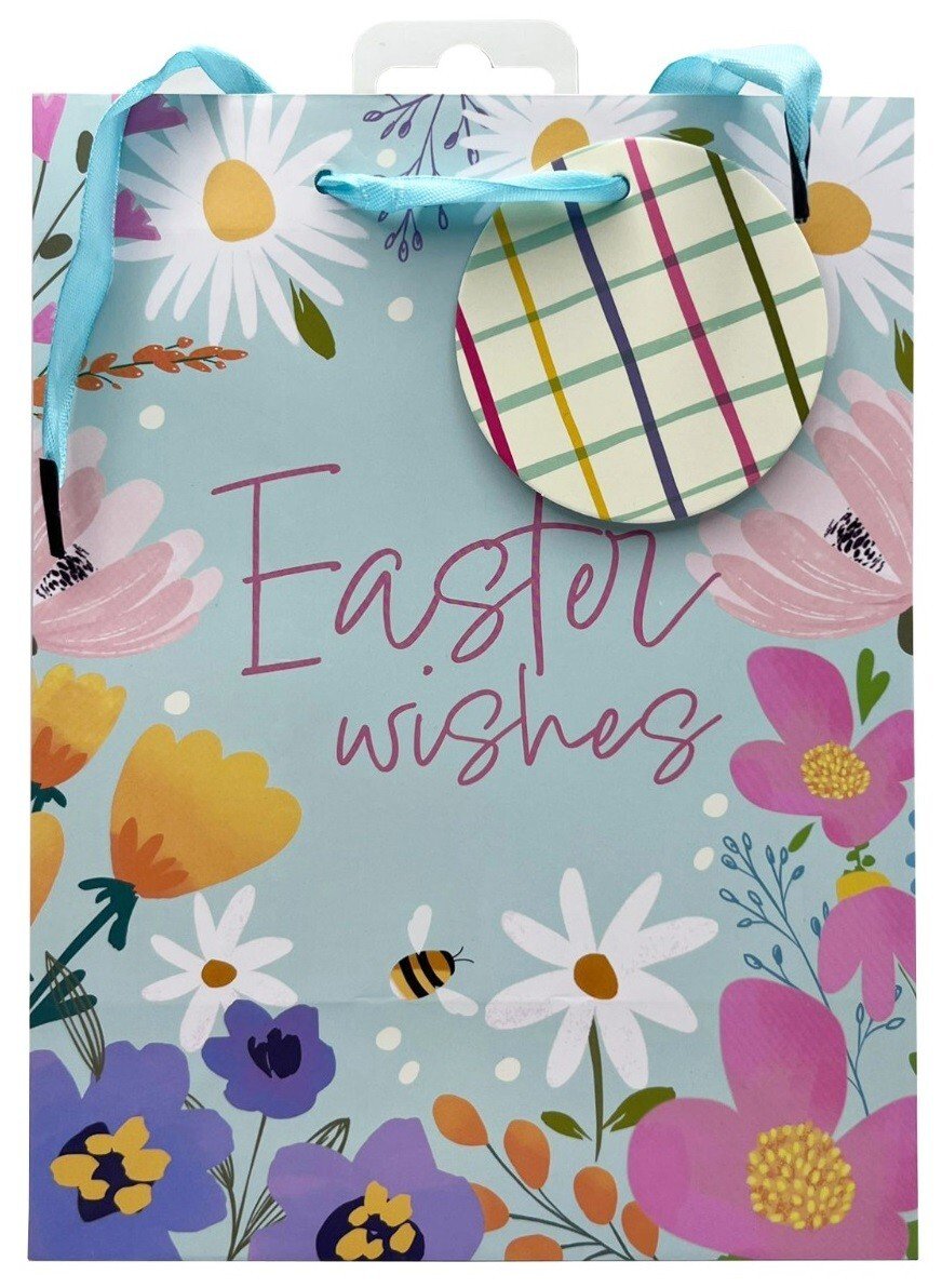 4 x Large Easter Eggs FloraLuxury Present Gift Bags Easter Egg Gift Bag with Tag