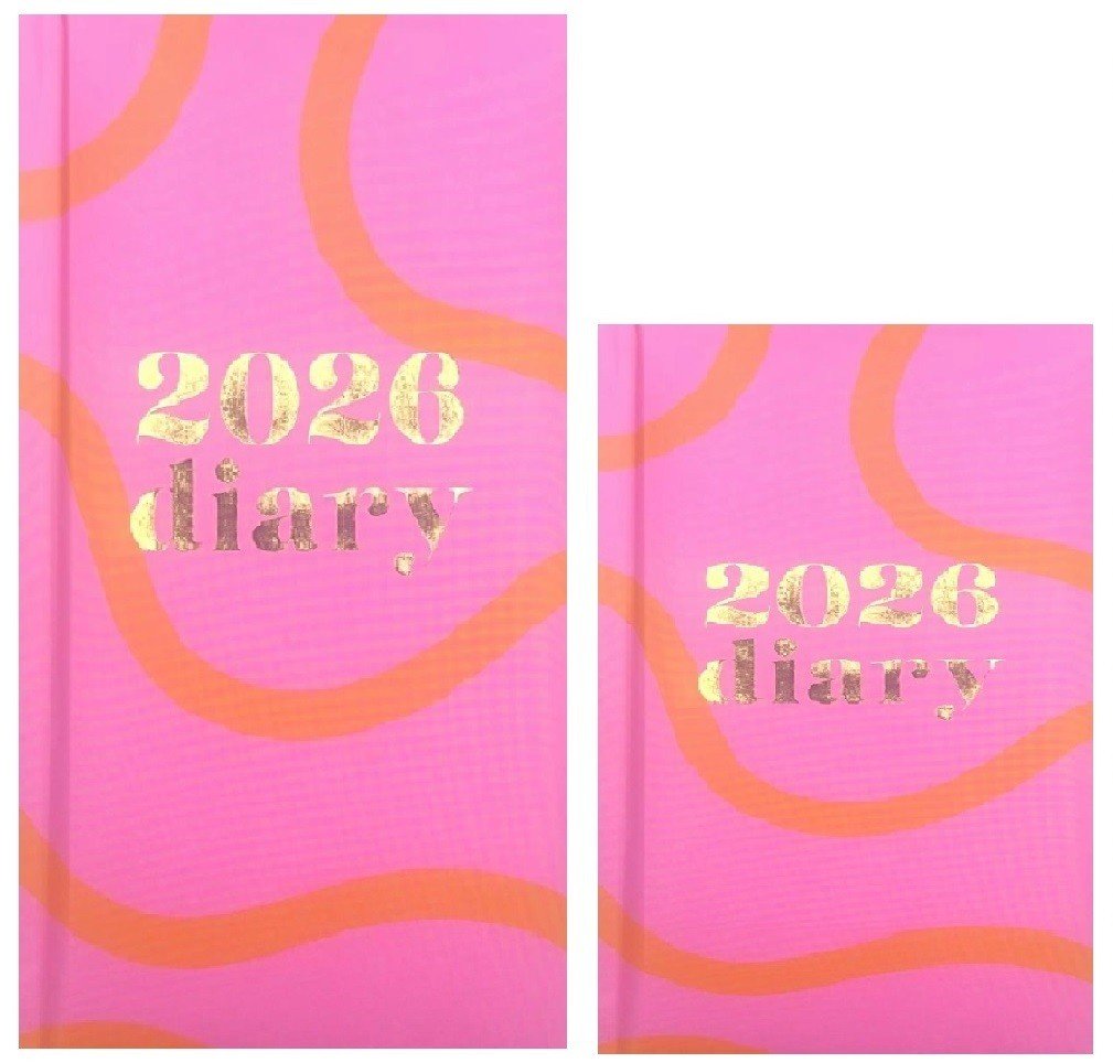 2026 DIARY POCKET SMALL / SLIM LINE METAL CORNER WEEK TO VIEW CUTE FASHION DIARY