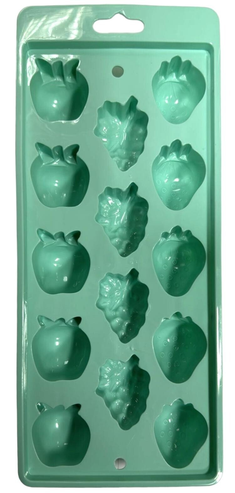3 Pack Ice Tray Cube Fruit Shape Mould Easy Pop Out Flexible Plastic Tray Maker