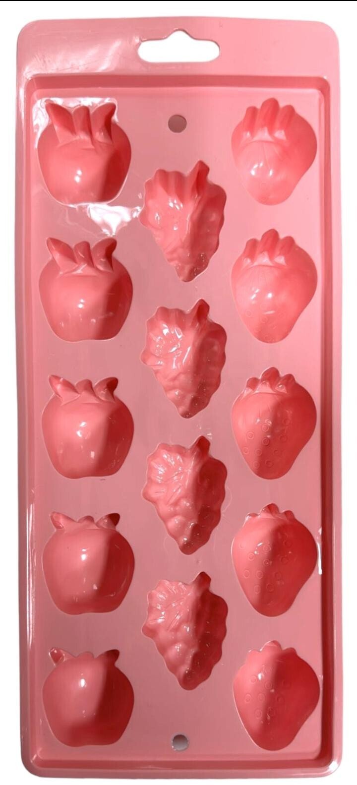 3 Pack Ice Tray Cube Fruit Shape Mould Easy Pop Out Flexible Plastic Tray Maker