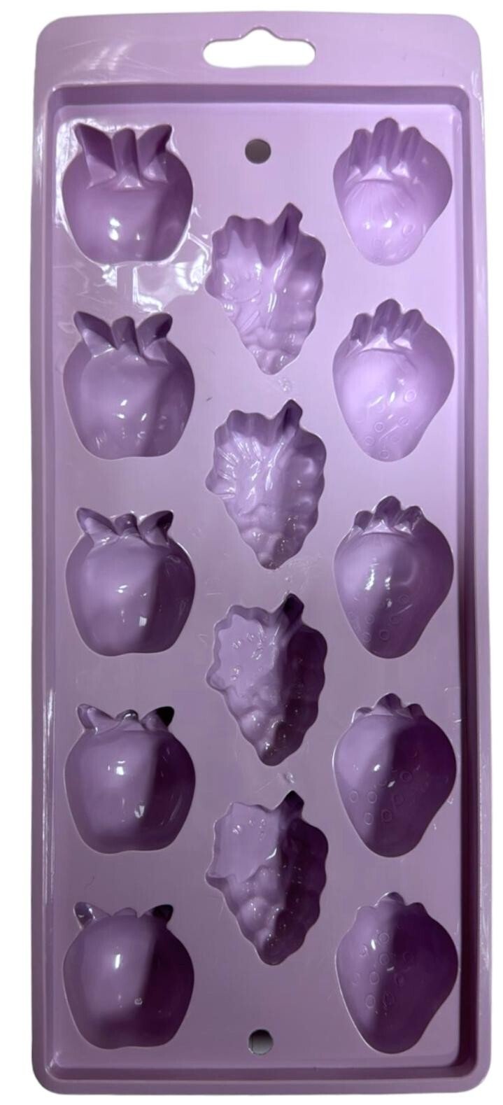 3 Pack Ice Tray Cube Fruit Shape Mould Easy Pop Out Flexible Plastic Tray Maker
