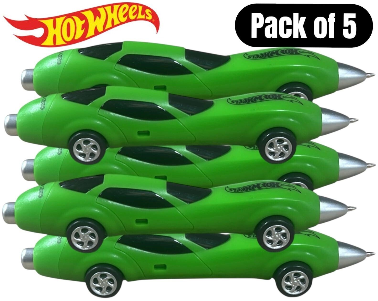 5 Pack set Hot Wheels Novelty Design Racing Car Shaped Ballpoint Pen Office Gift