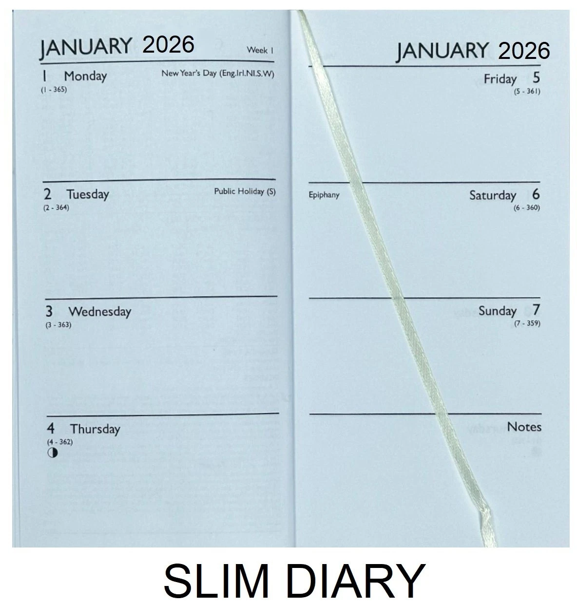 2026 DIARY POCKET SMALL / SLIM LINE METAL CORNER WEEK TO VIEW CUTE FASHION DIARY
