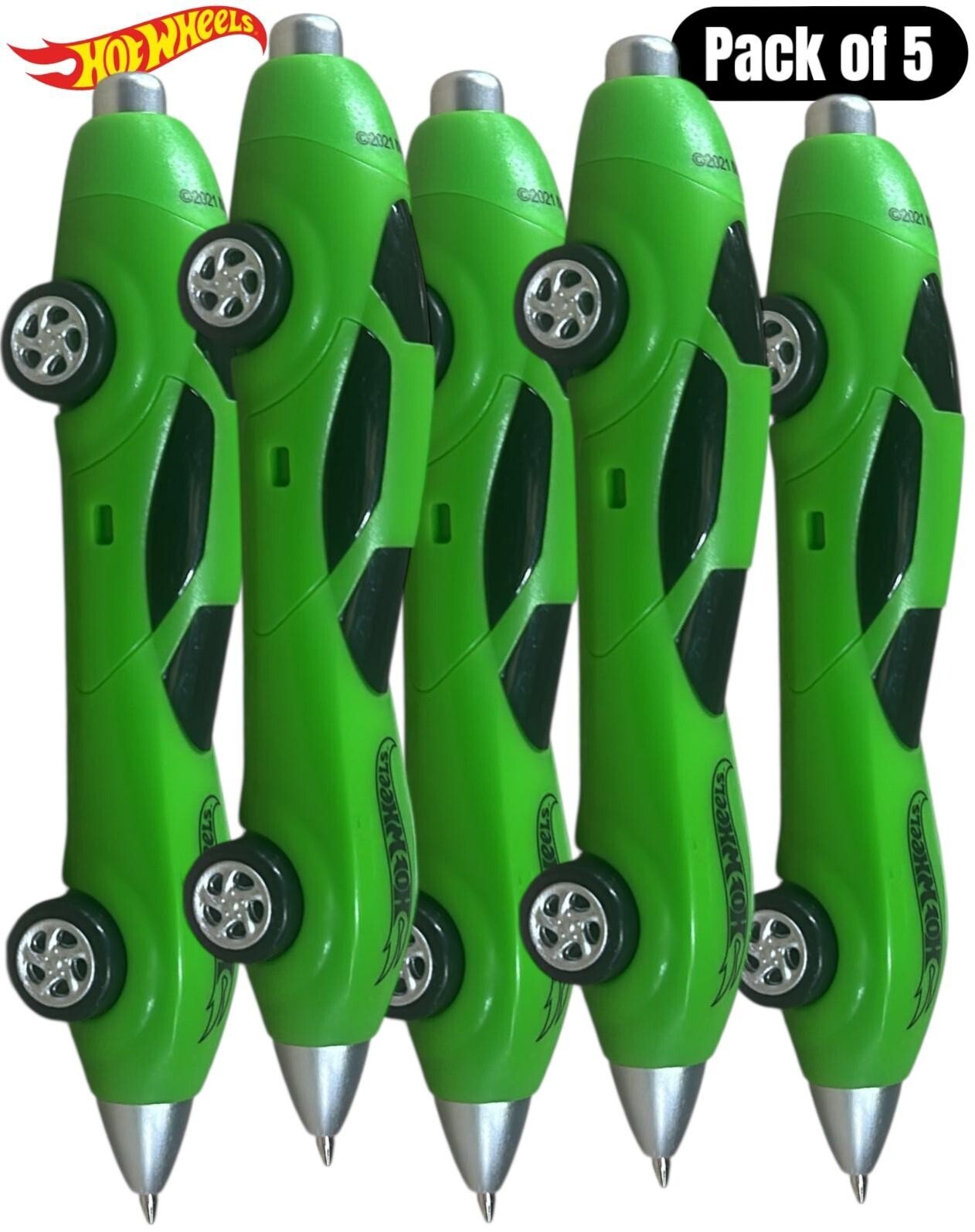 5 Pack set Hot Wheels Novelty Design Racing Car Shaped Ballpoint Pen Office Gift