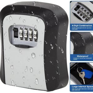 WALL MOUNTED KEY SAFE 4 DIGIT COMBINATION KEY SAFE OUTDOOR SECURITY KEY LOCK BOX