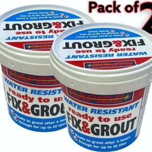 Pack Of 2 Rapide Waterproof Fix and Grout for Ceramic Wall Tiles – 500g