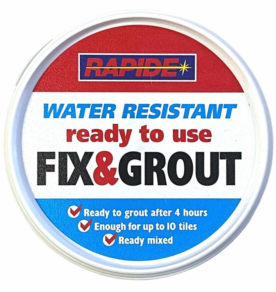 Pack Of 2 Rapide Waterproof Fix and Grout for Ceramic Wall Tiles - 500g