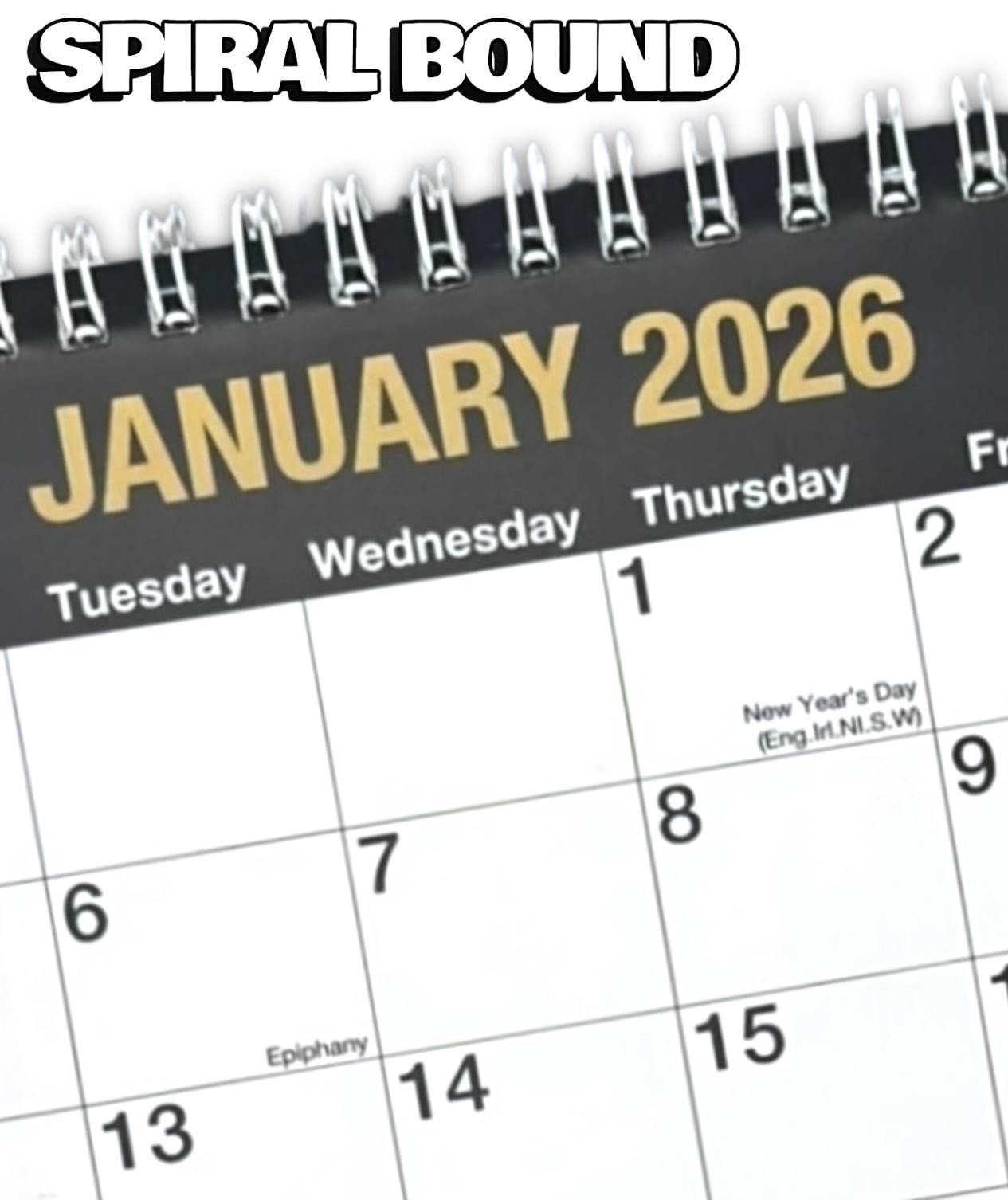 2026 Month To View Stand Up Desk Home Office Top Calendar Full Year Planner