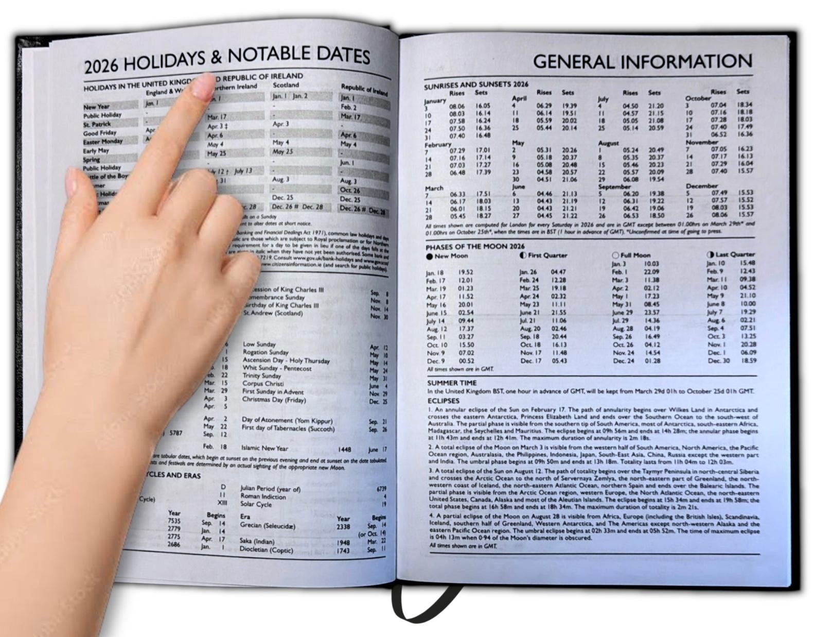 2026 diary A4/A5/A6 Page a Day/Week to View Diary Hardback Case bound Back Cover