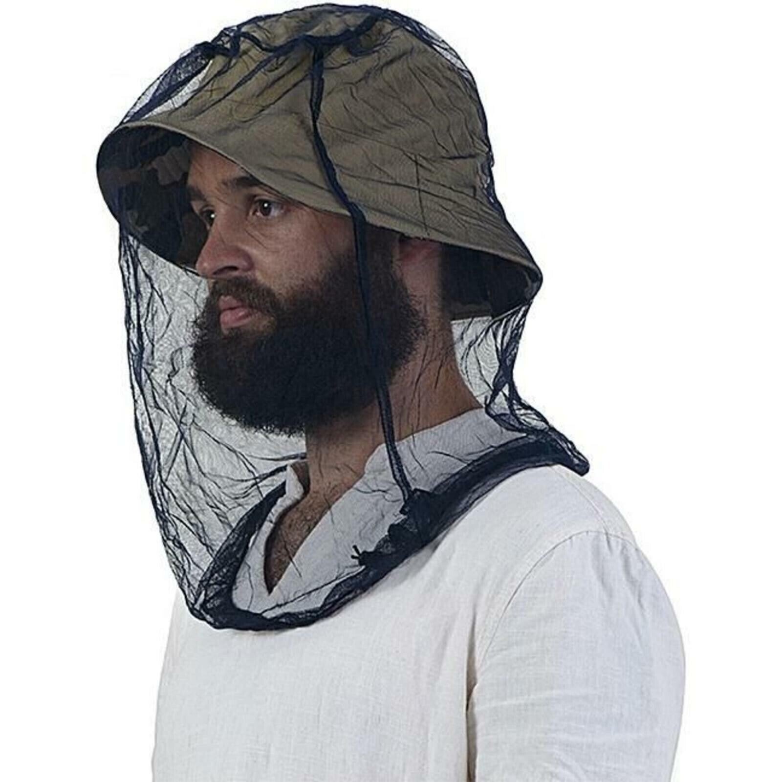 Midge Mosquito Head Net Hat Insect Fly Mesh Face Protector Travel Camping