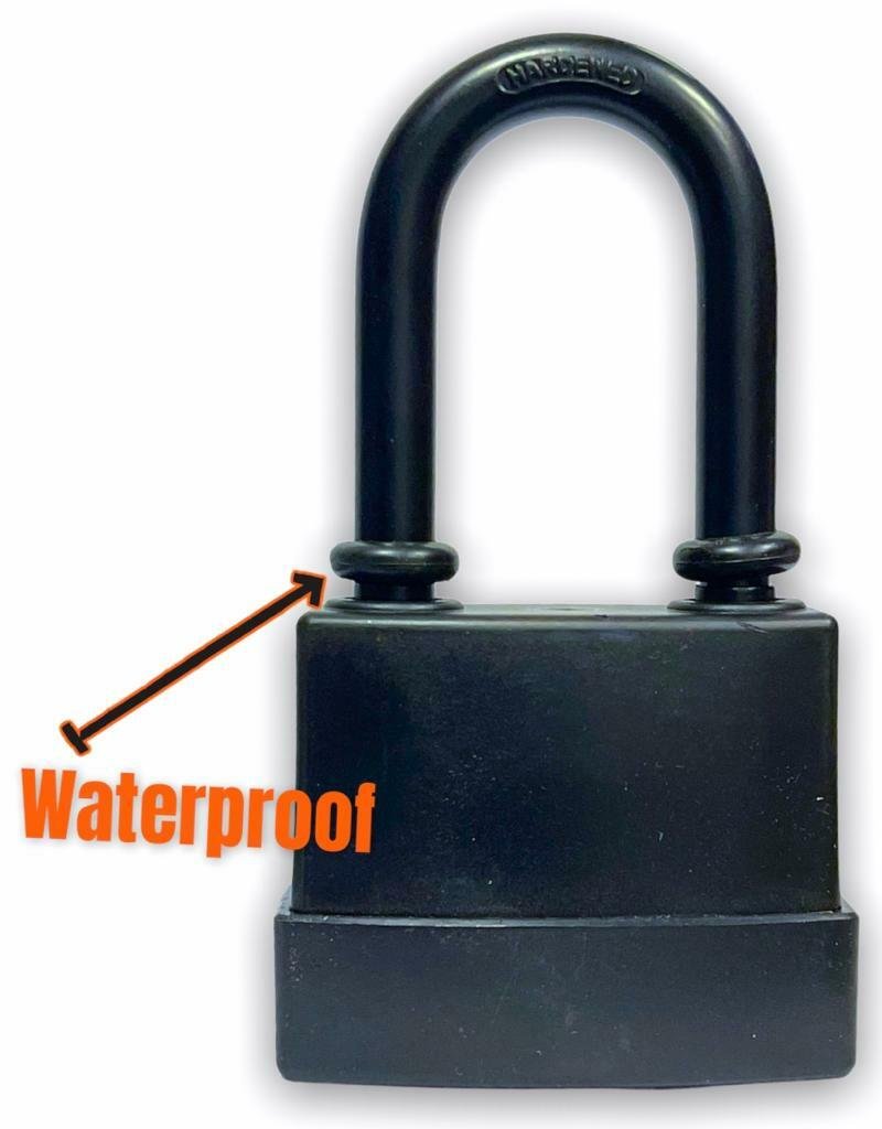 70mm HEAVY DUTY WEATHERPROOF WATERPROOF LAMINATED LONG SHACKLE PADLOCK + 2 KEYS