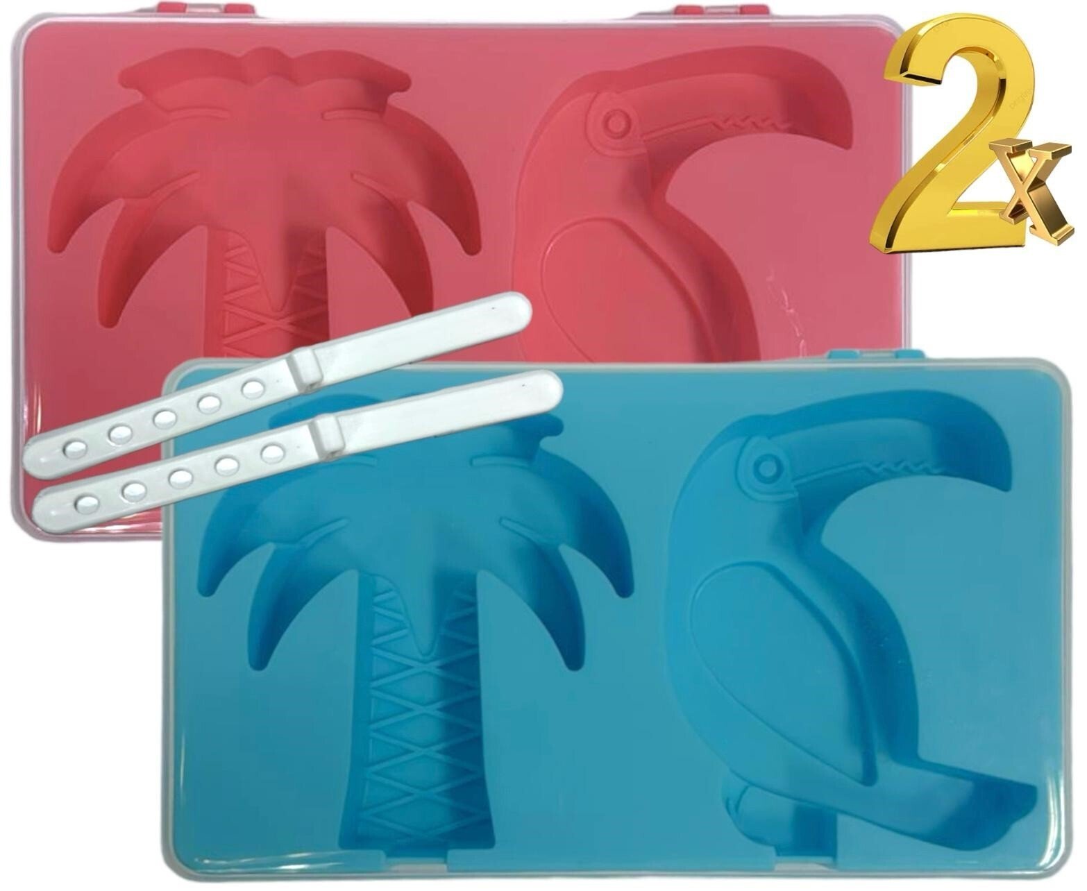 2 Pack Ice Lolly Cream Maker Mold DIY Popsicle Mould Frozen Yogurt food grade UK