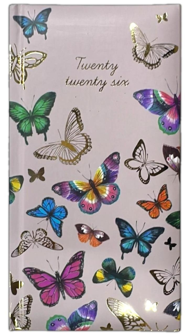 2026 DIARY POCKET SMALL / SLIM LINE METAL CORNER WEEK TO VIEW CUTE FASHION DIARY