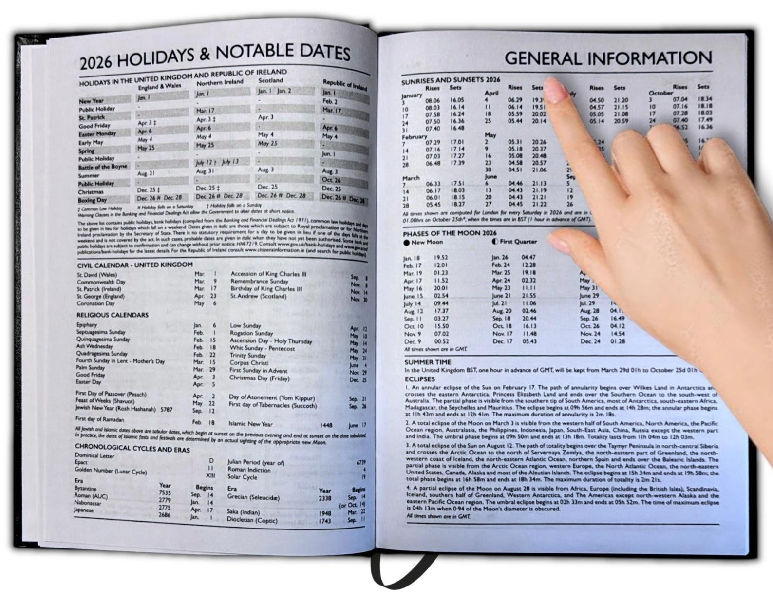 2026 diary A4/A5/A6 Page a Day/Week to View Diary Hardback Case bound Back Cover
