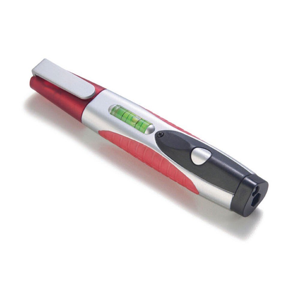 Mini Red Tool Screwdriver with LED Torch and Spirit Level - stocking filler Dad