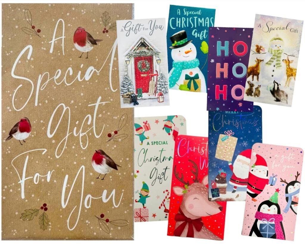 24 x Christmas Money Envelopes Gift Card Voucher Wallet Self-Sealing Xmas Gift