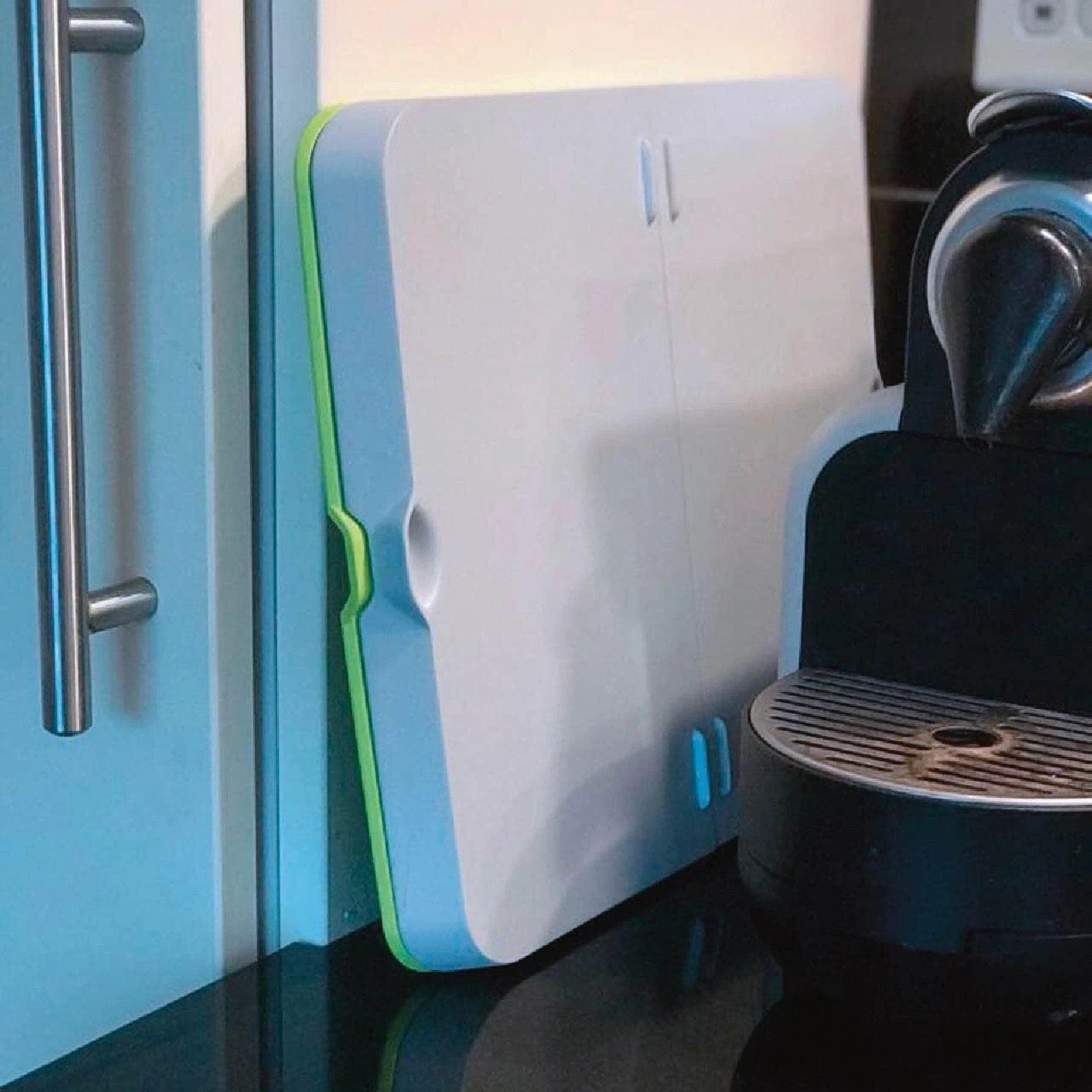 Addis Chop & Swipe Chopping Board Space Saving Design with easy pour side trays