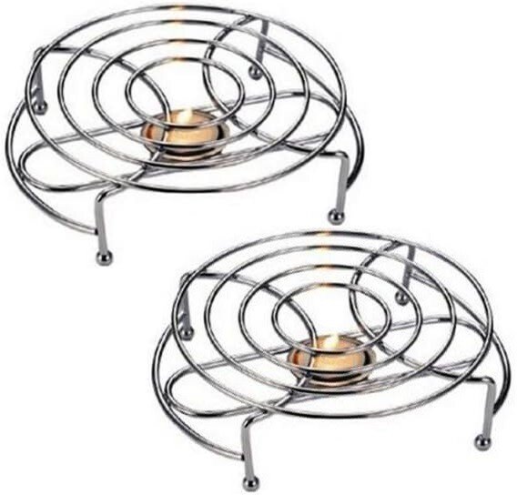 2X SINGLE FOOD DISH WARMER CHAFING CHROME PLATE BURNER HEAT WARM KITCHEN SERVING