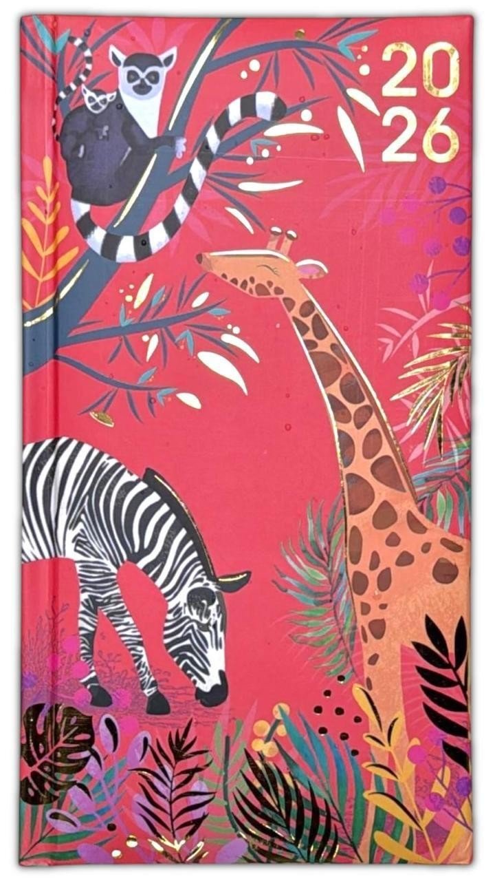 2026 DIARY POCKET SMALL / SLIM LINE METAL CORNER WEEK TO VIEW CUTE FASHION DIARY
