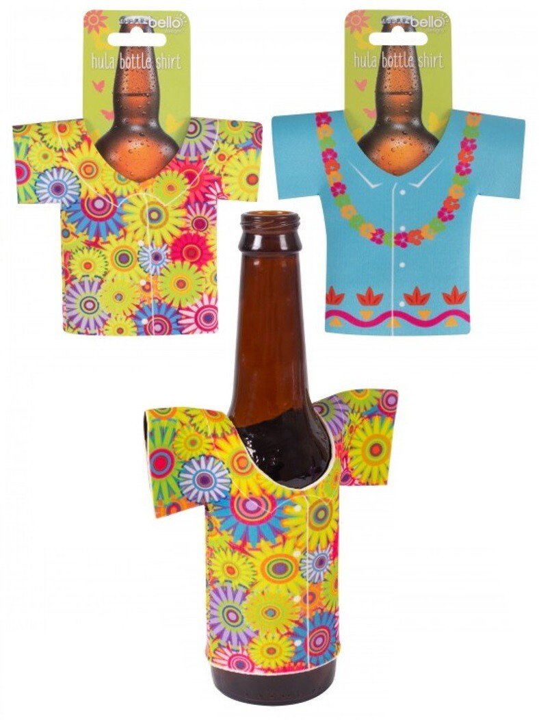 2 Pcs Summer Party Decorations Hawaiian Hula Beer Bottle Shirt Drinks Holder