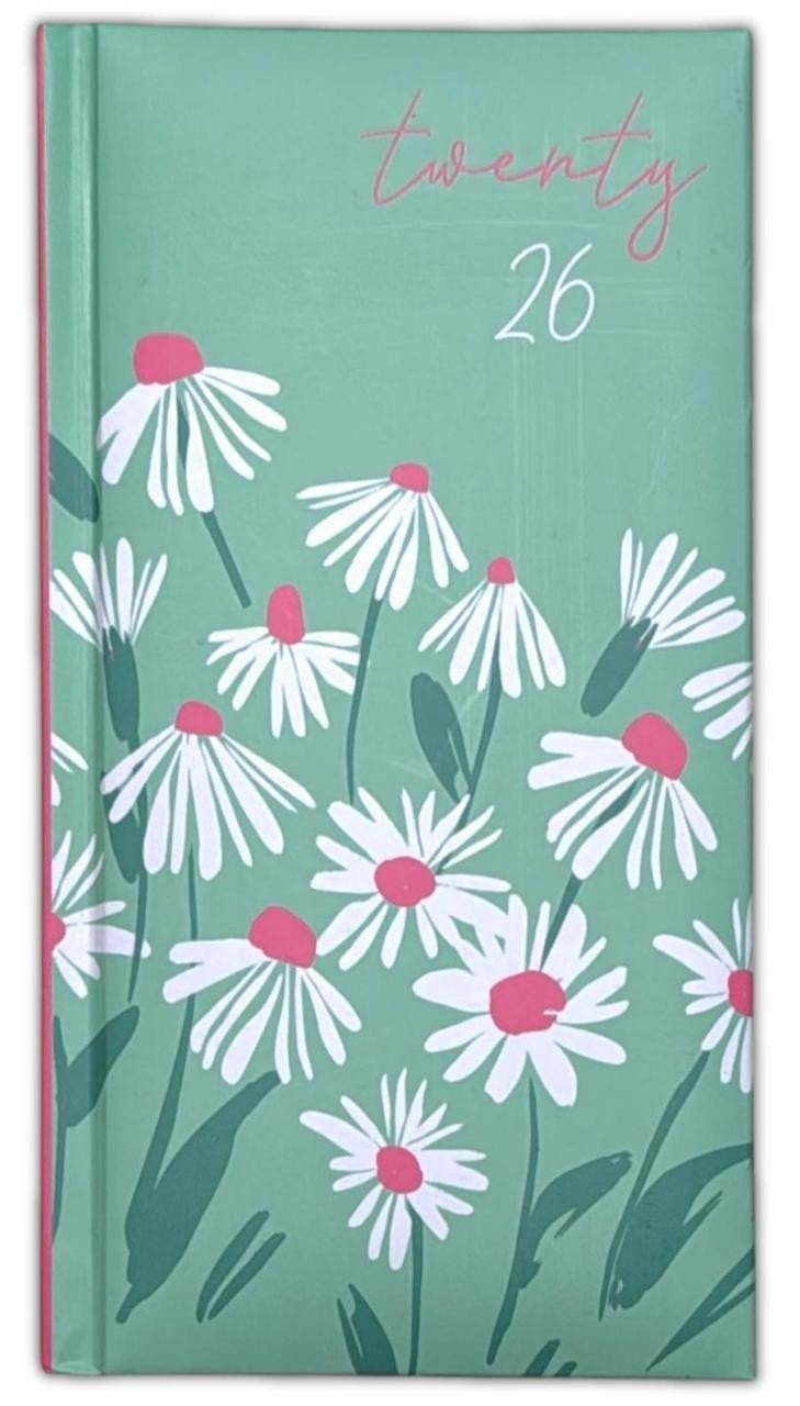 2026 DIARY POCKET SMALL / SLIM LINE METAL CORNER WEEK TO VIEW CUTE FASHION DIARY