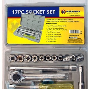 17 Pcs 1/4â€ Inch Wrench Socket Adaptors Set Handy Boxed Set Essential for Small