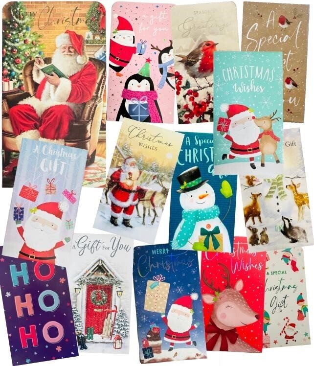 8 Cute Christmas Money Wallets with Envelopes Assorted Designs Novelty Gift Card