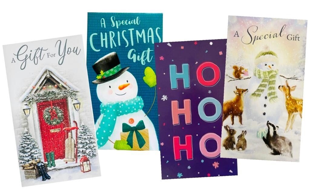 8 Cute Christmas Money Wallets with Envelopes Assorted Designs Novelty Gift Card