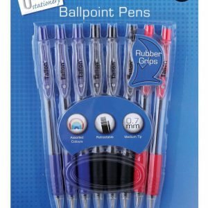 RETRACTABLE BALLPOINT PENS Blue Black Ball Point Biros School Office Writing