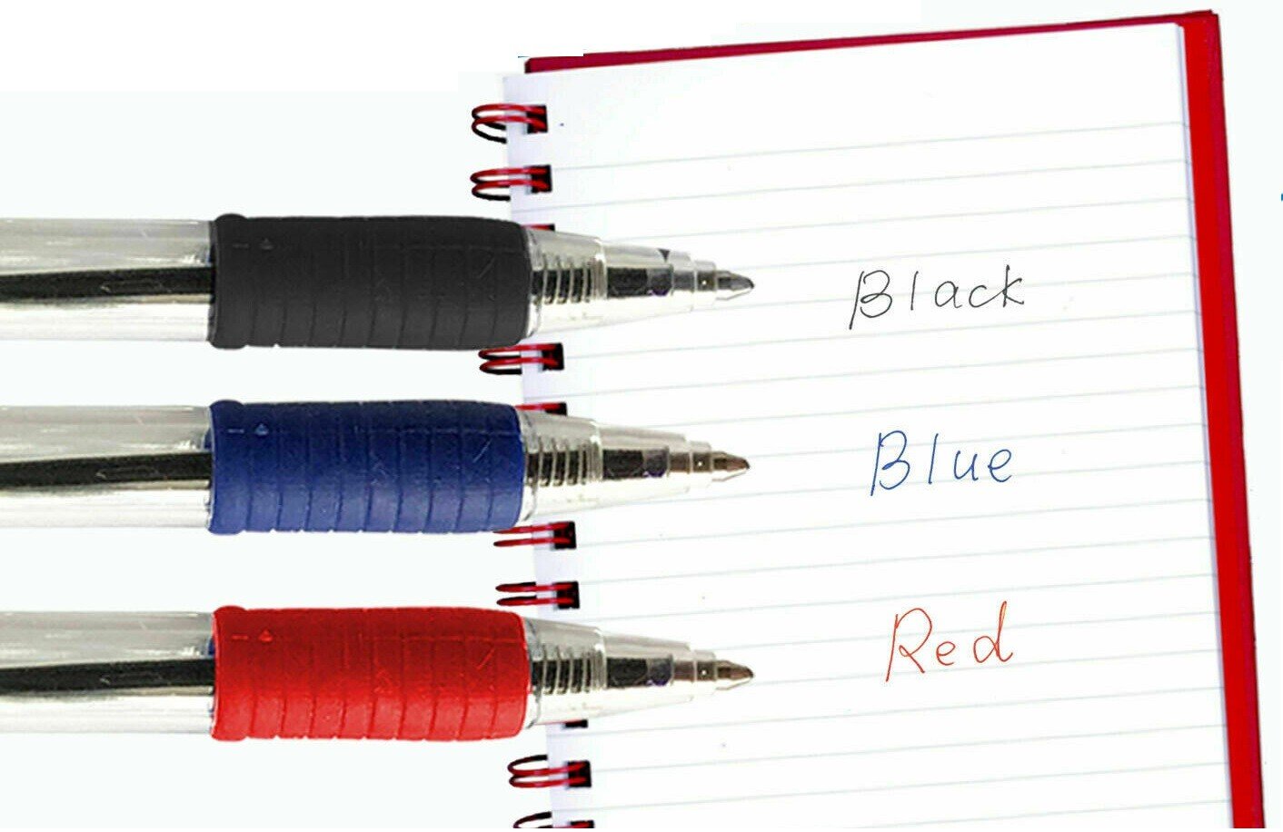 RETRACTABLE BALLPOINT PENS Blue Black Ball Point Biros School Office Writing