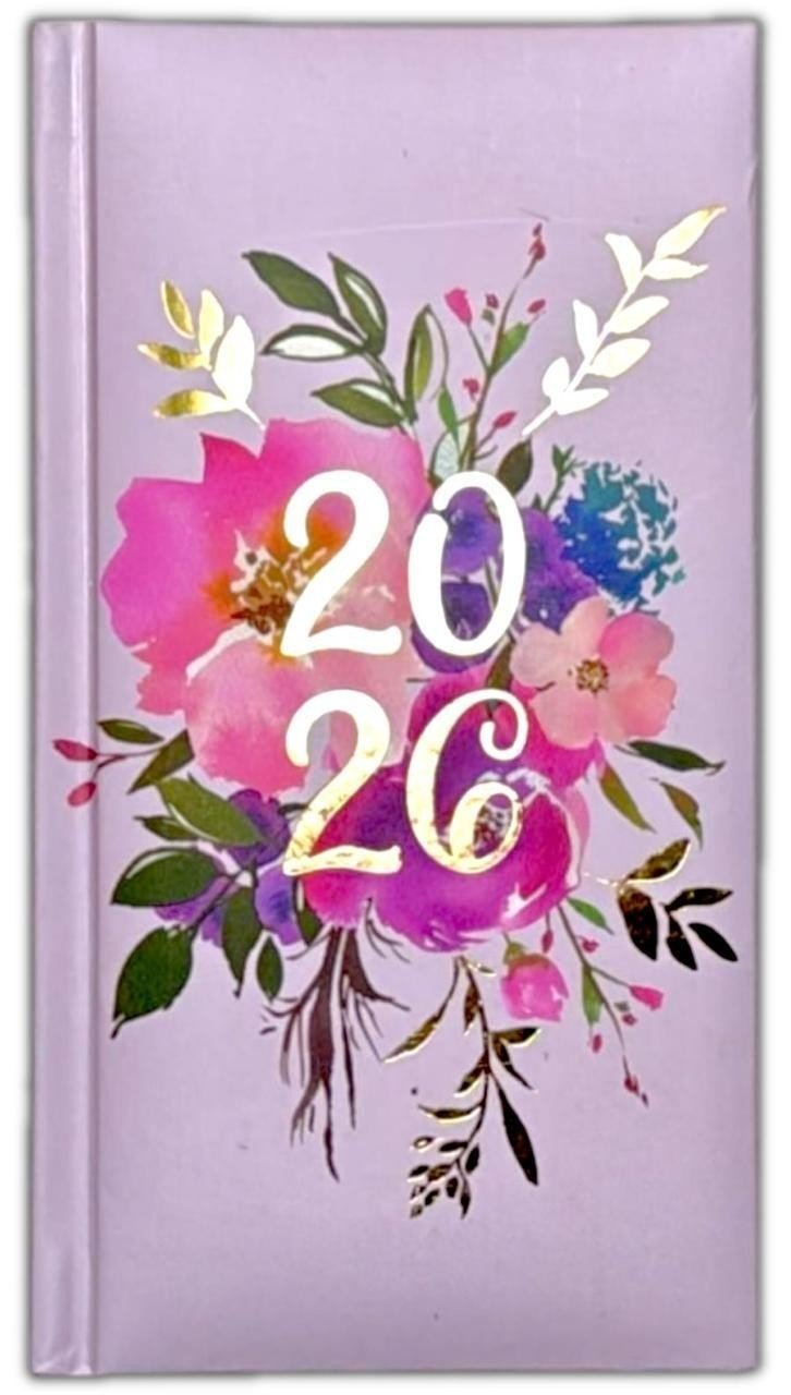 2026 DIARY POCKET SMALL / SLIM LINE METAL CORNER WEEK TO VIEW CUTE FASHION DIARY