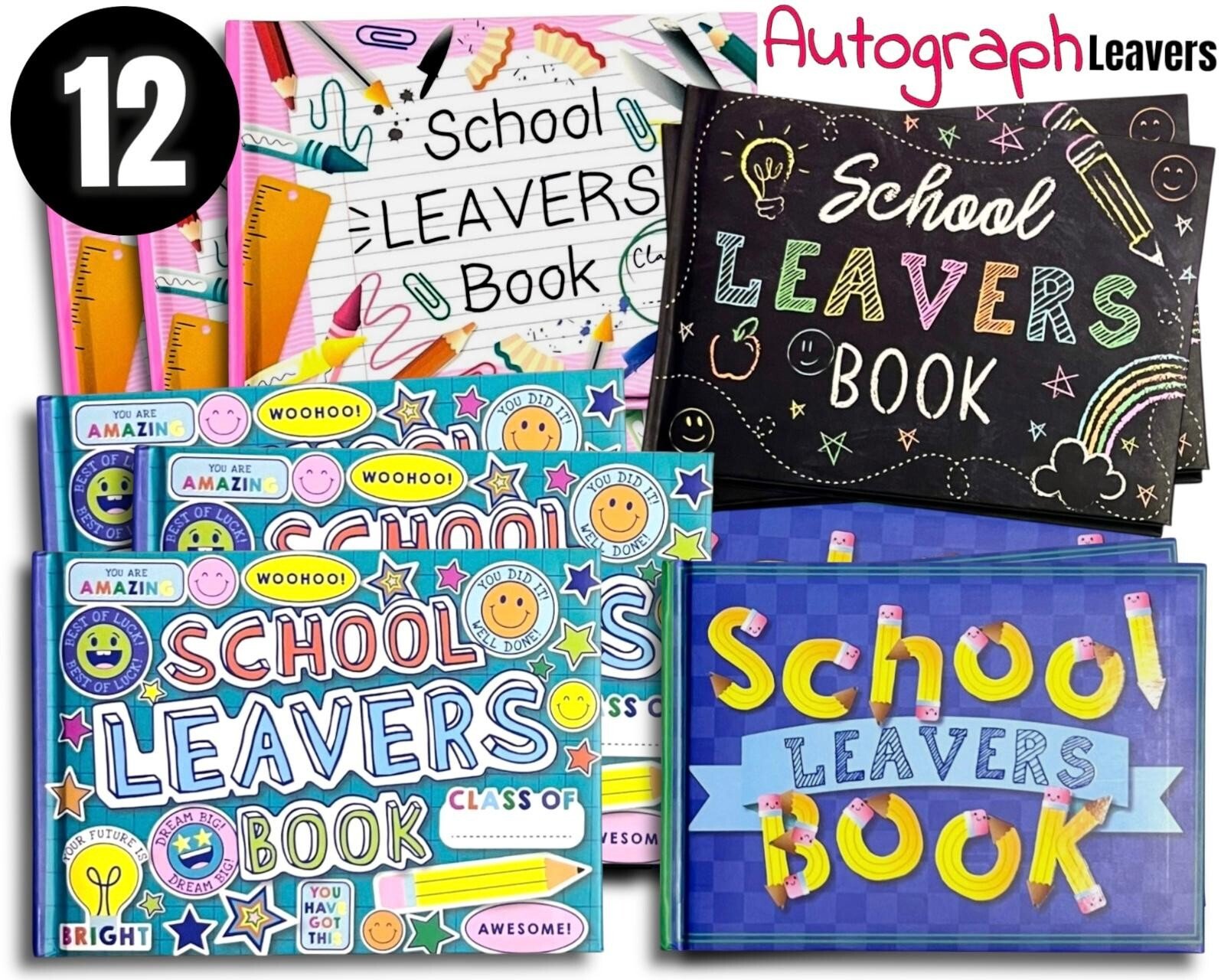 12 x Autograph Book - Celebrity Kids Adults Holiday Leavers Hardback Signatures