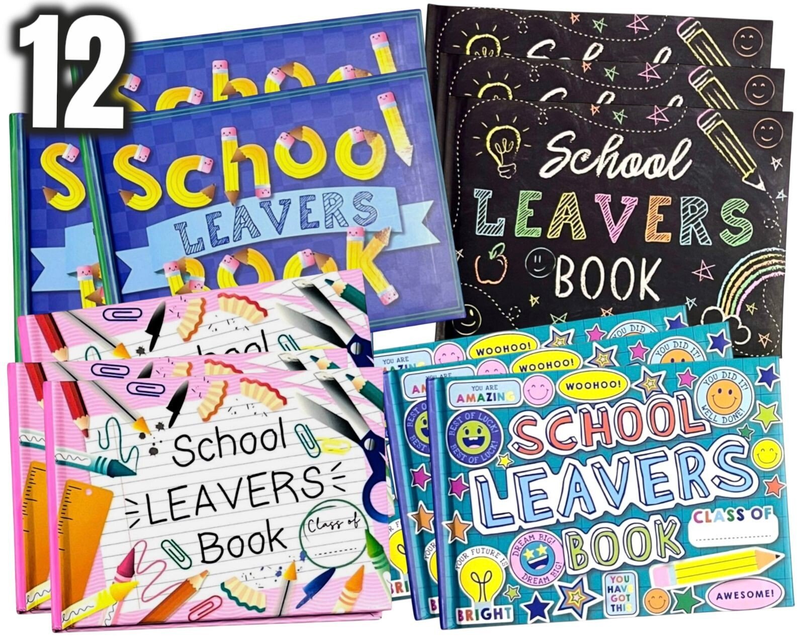 12 x Autograph Book - Celebrity Kids Adults Holiday Leavers Hardback Signatures