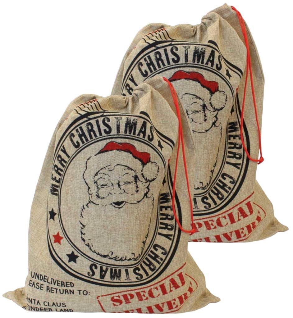 2 x Giant Santa Sacks Stocking Christmas Extra Large Xmas Gift Kids Present Bag