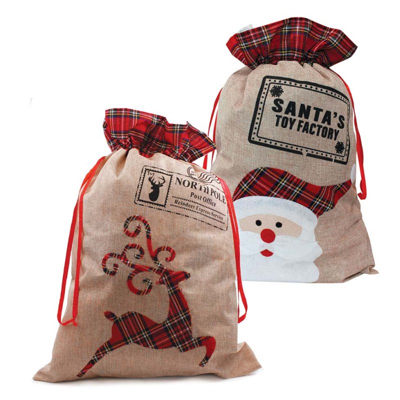 2 x Giant Santa Sacks Stocking Christmas Extra Large Xmas Gift Kids Present Bag