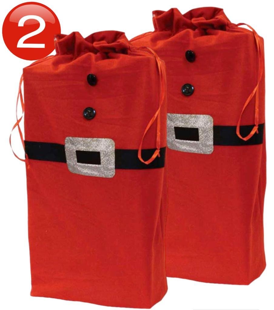 2 x Giant Santa Sacks Stocking Christmas Extra Large Xmas Gift Kids Present Bag