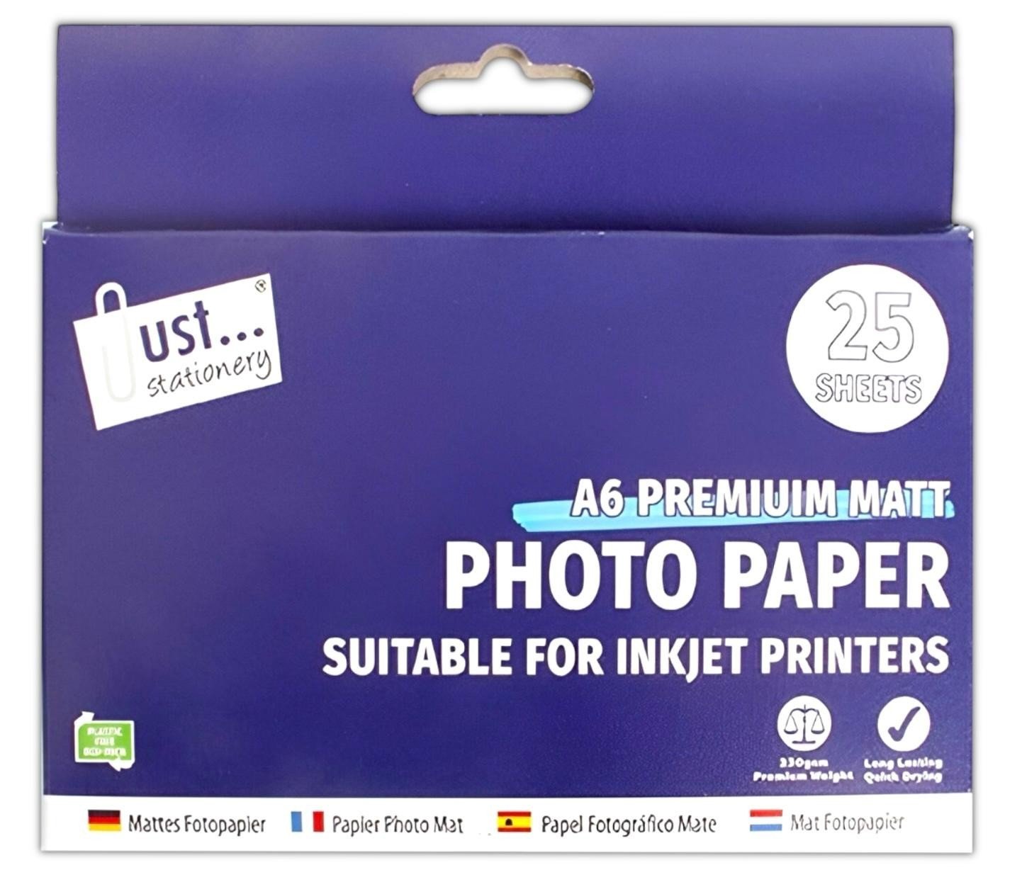 50 Sheets -6x4" Premium Matt Photo Paper Inkjet Printing High Quality 230GSM
