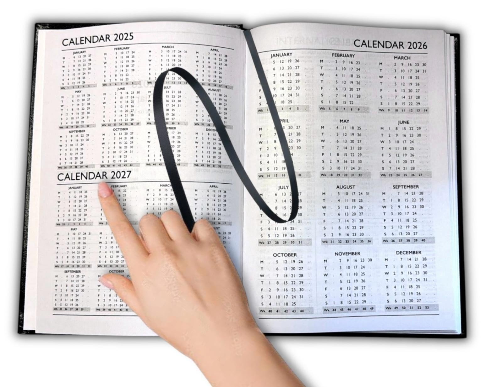 2026 A4 A5 A6 Day to Page / Week To View Diary Full Year Planner Desk Hardback