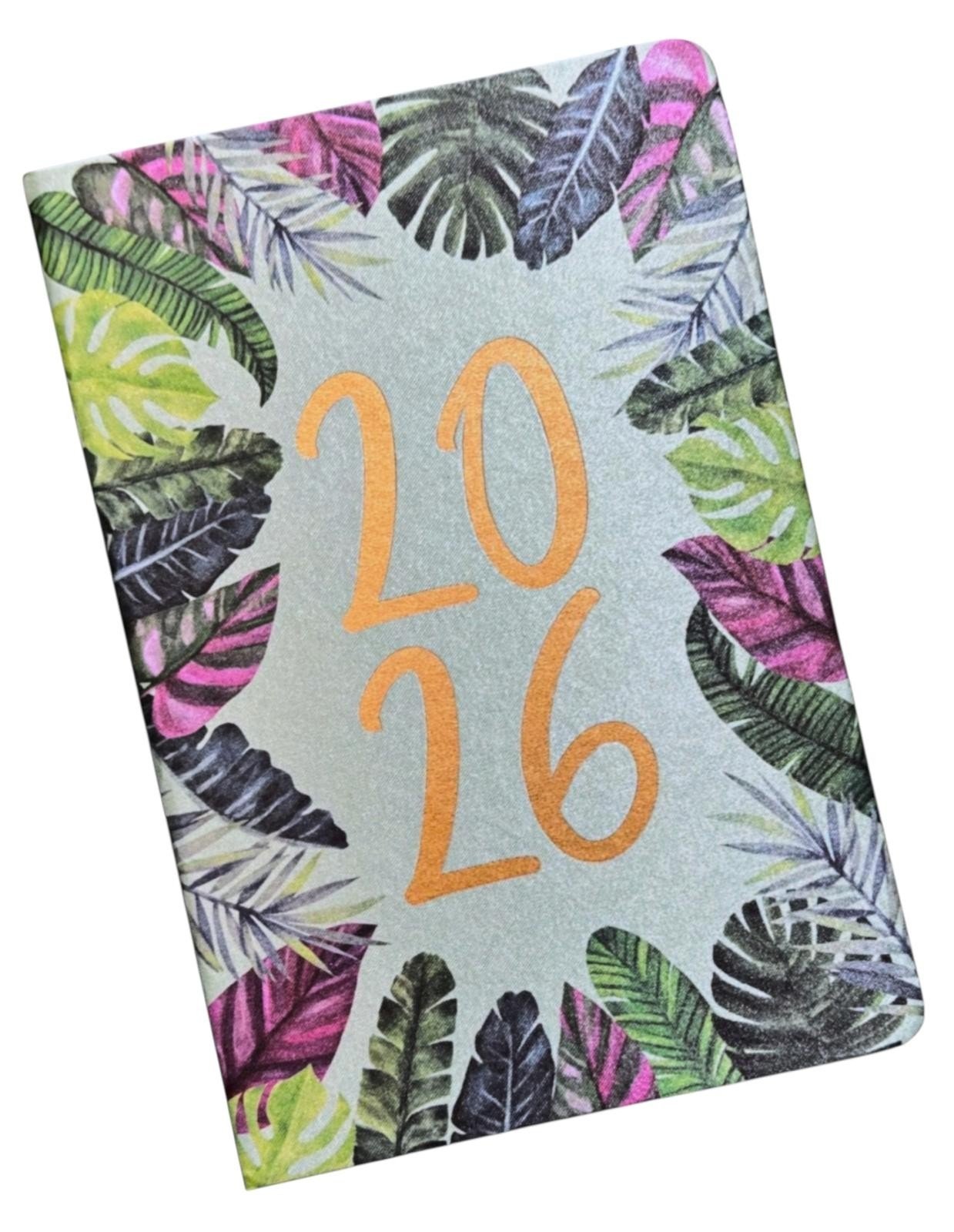 2026 A6 Day A Page index Planner Appointment Diary Floral Cover Diary Full Year