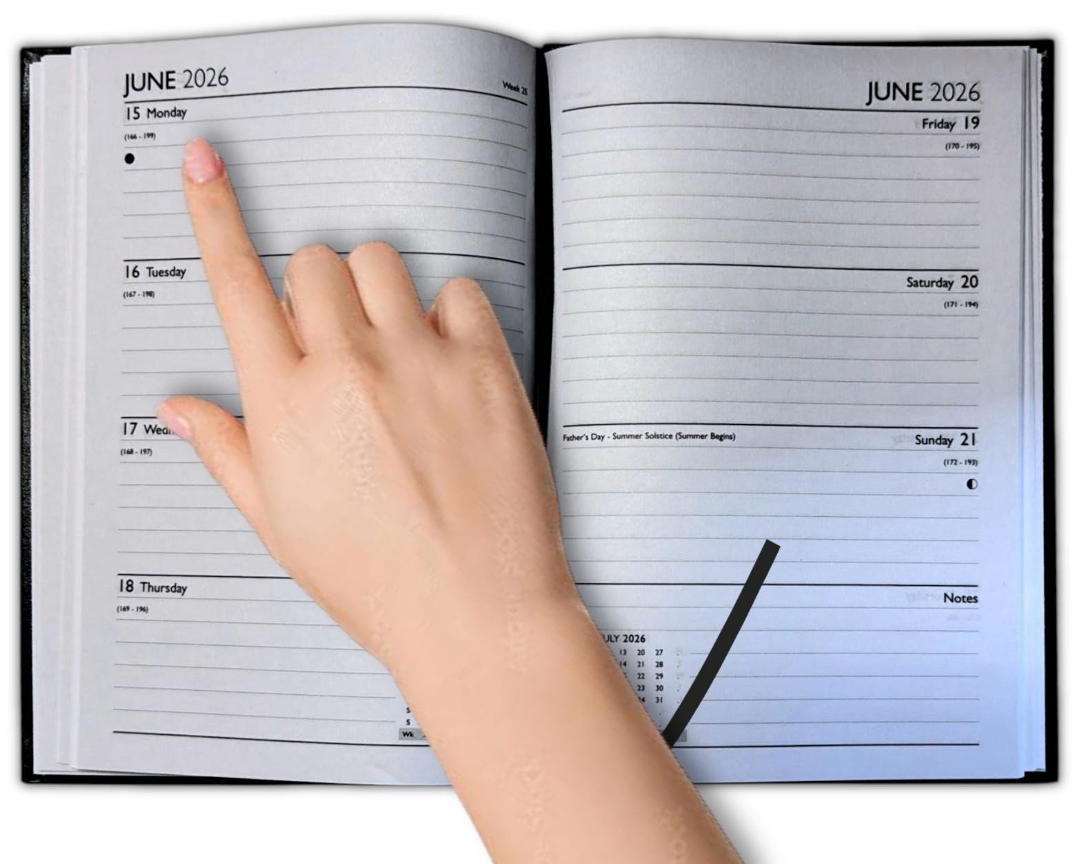 2026 A4 A5 A6 Day to Page / Week To View Diary Full Year Planner Desk Hardback
