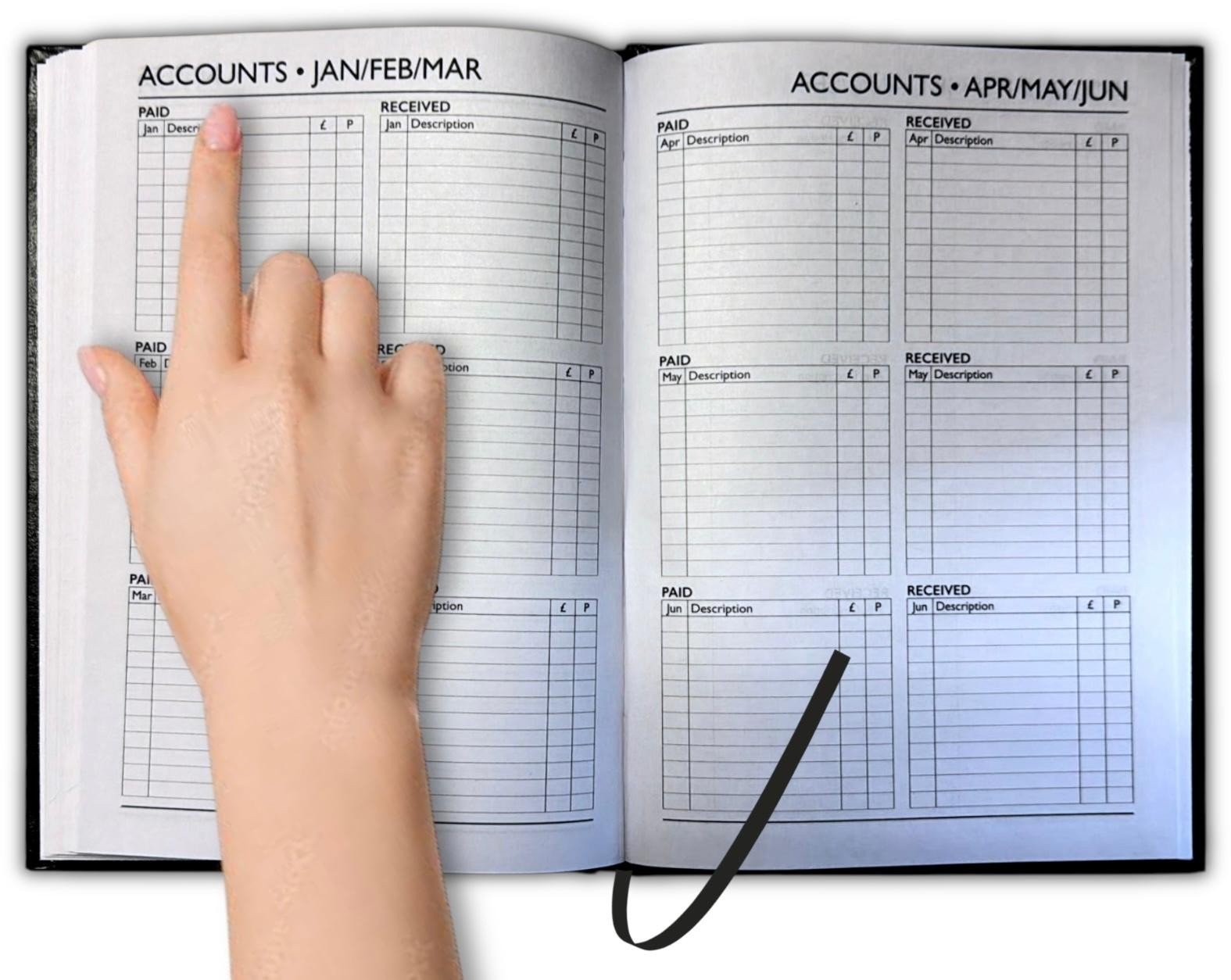 2026 A4 A5 A6 Day to Page / Week To View Diary Full Year Planner Desk Hardback