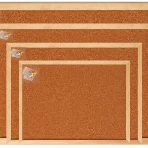 Cork Board Pin Message Notice Board Wooden Frame Office Memo School Pinboard