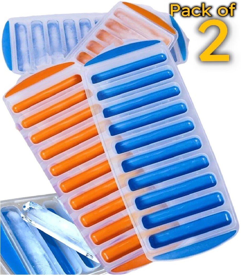 2x Ice Cube Stick Bottle Tray Soda Drinks Maker mould Tube tubes Cylinder Moulds