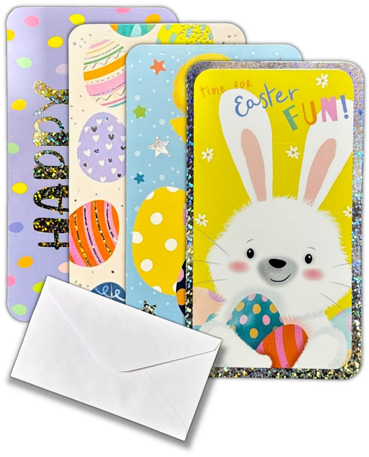 4 Pcs Money Wallets Easter Cute Gift Voucher Card & Envelope Self Value Set