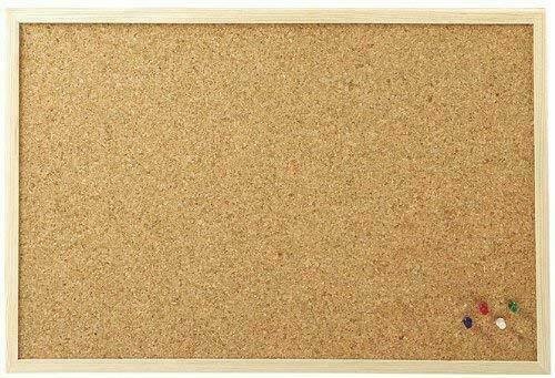Cork Board Pin Message Notice Board Wooden Frame Office Memo School Pinboard